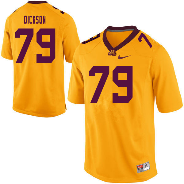 Men #79 Jason Dickson Minnesota Golden Gophers College Football Jerseys Sale-Yellow